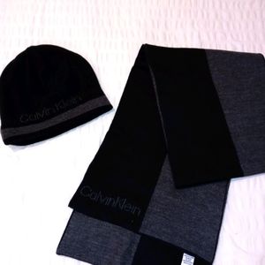 Calvin Klein hat & scarf set